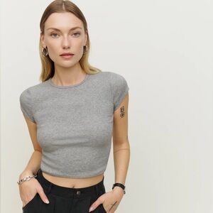 Reformation grey muse tee like new size Xs